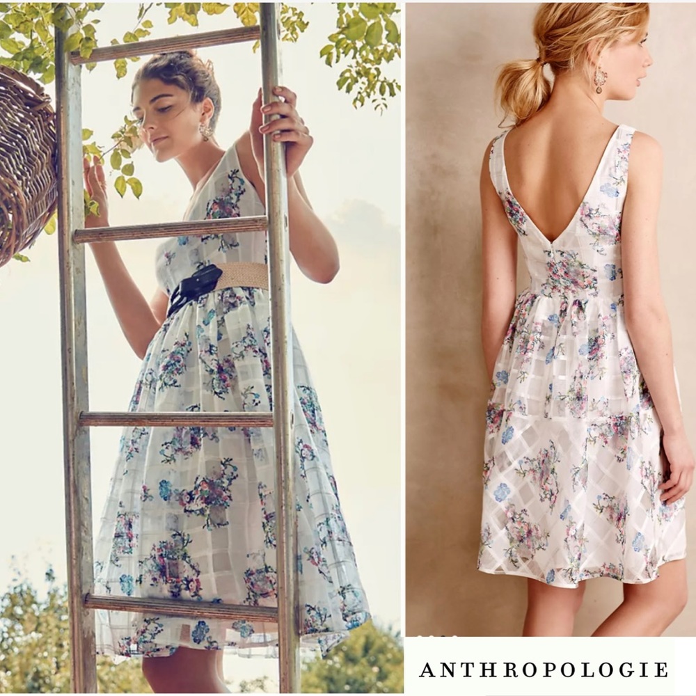 Anthropologie Maeve Organza Dress